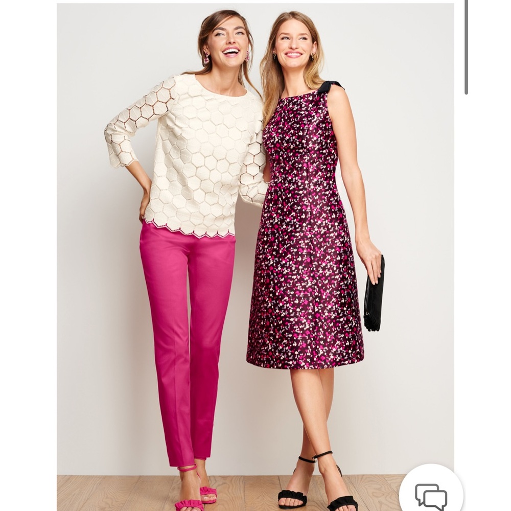 Talbots RSVP Circle Lace Top Like New Sz L off white